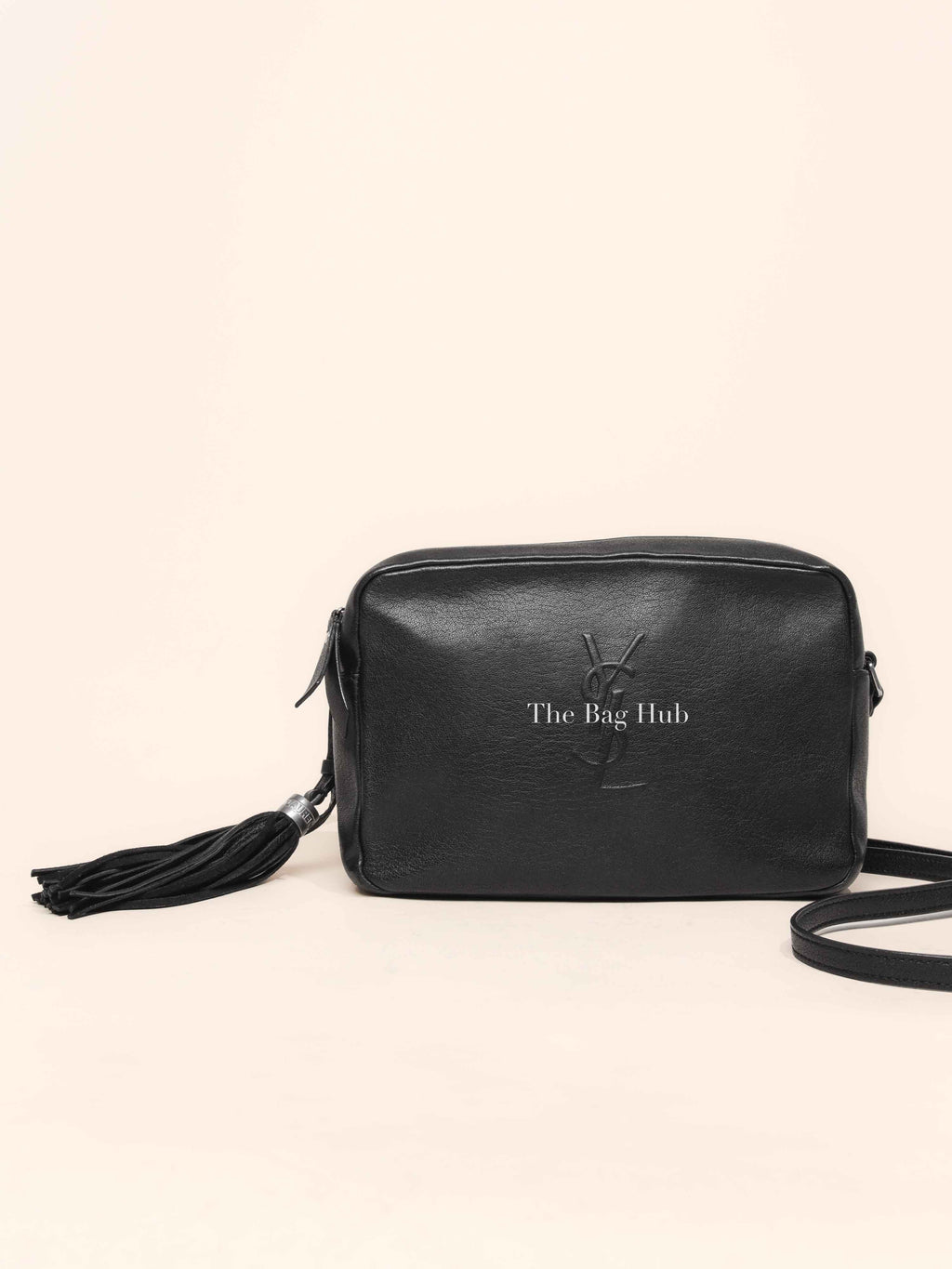 Saint Laurent Black Leather Lou Camera Crossbody Bag