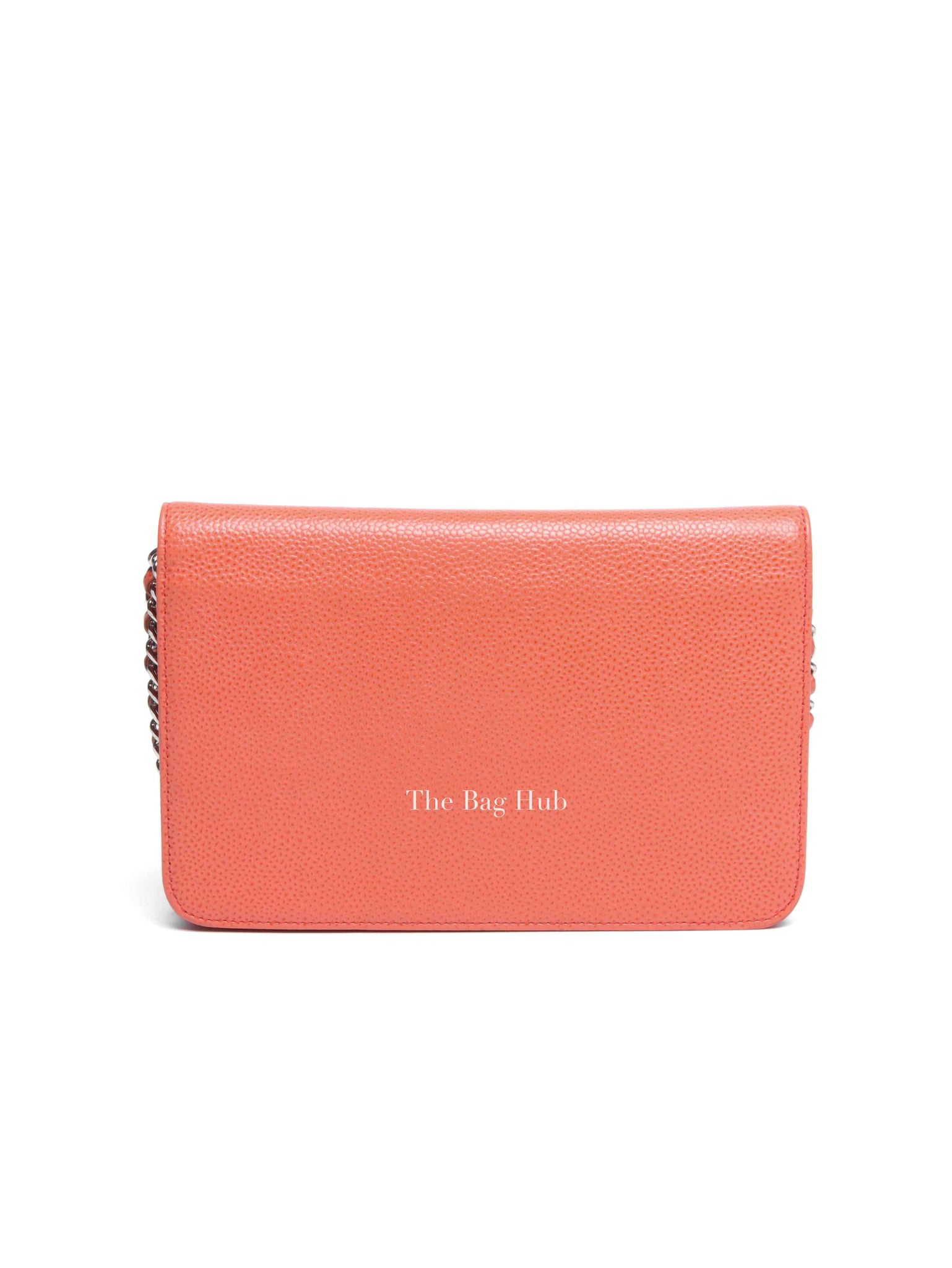 Chanel Coral Caviar Timeless CC Wallet On Chain SHW