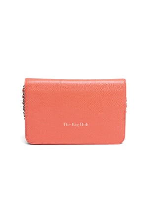 Chanel Coral Caviar Timeless CC Wallet On Chain SHW