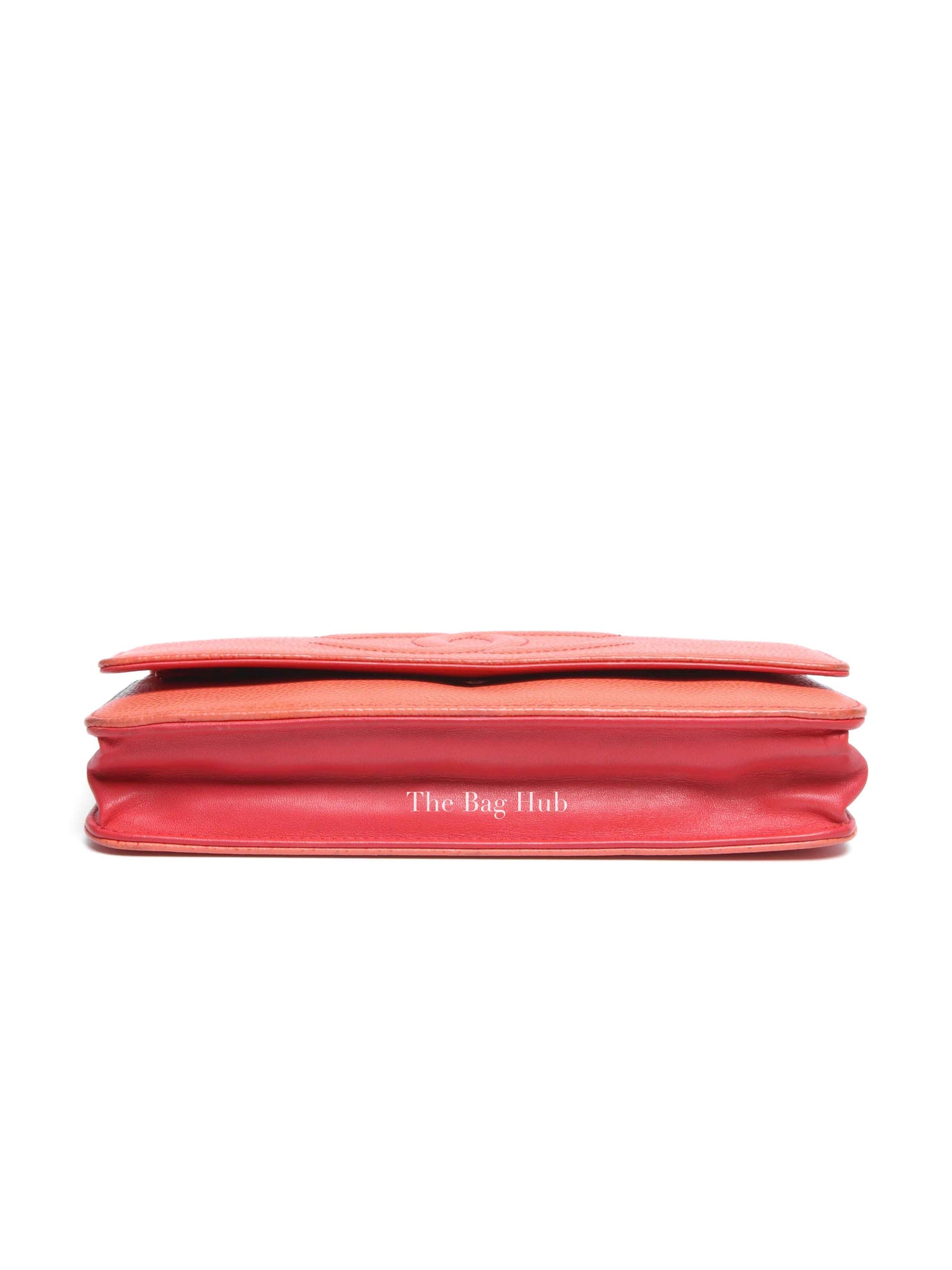 Chanel Coral Caviar Timeless CC Wallet On Chain SHW