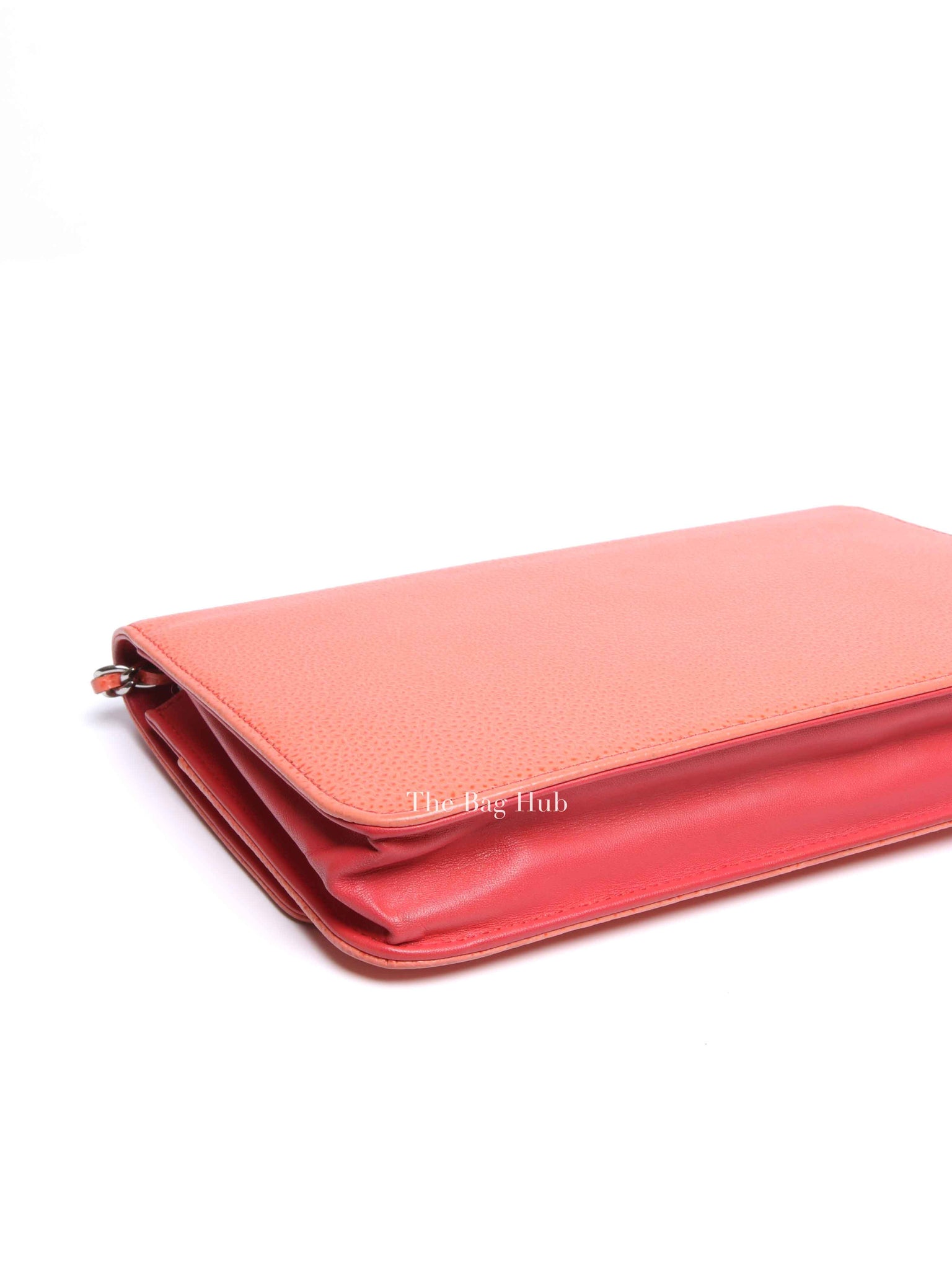 Chanel Coral Caviar Timeless CC Wallet On Chain SHW