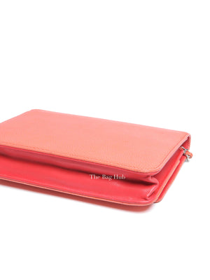 Chanel Coral Caviar Timeless CC Wallet On Chain SHW