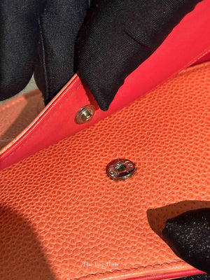 Chanel Coral Caviar Timeless CC Wallet On Chain SHW