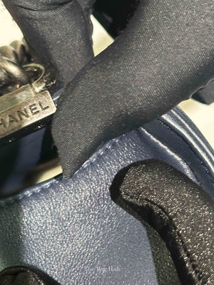 Chanel Blue Calfskin Ombre Faded Quilted New Medium Boy Flap Bag RHW