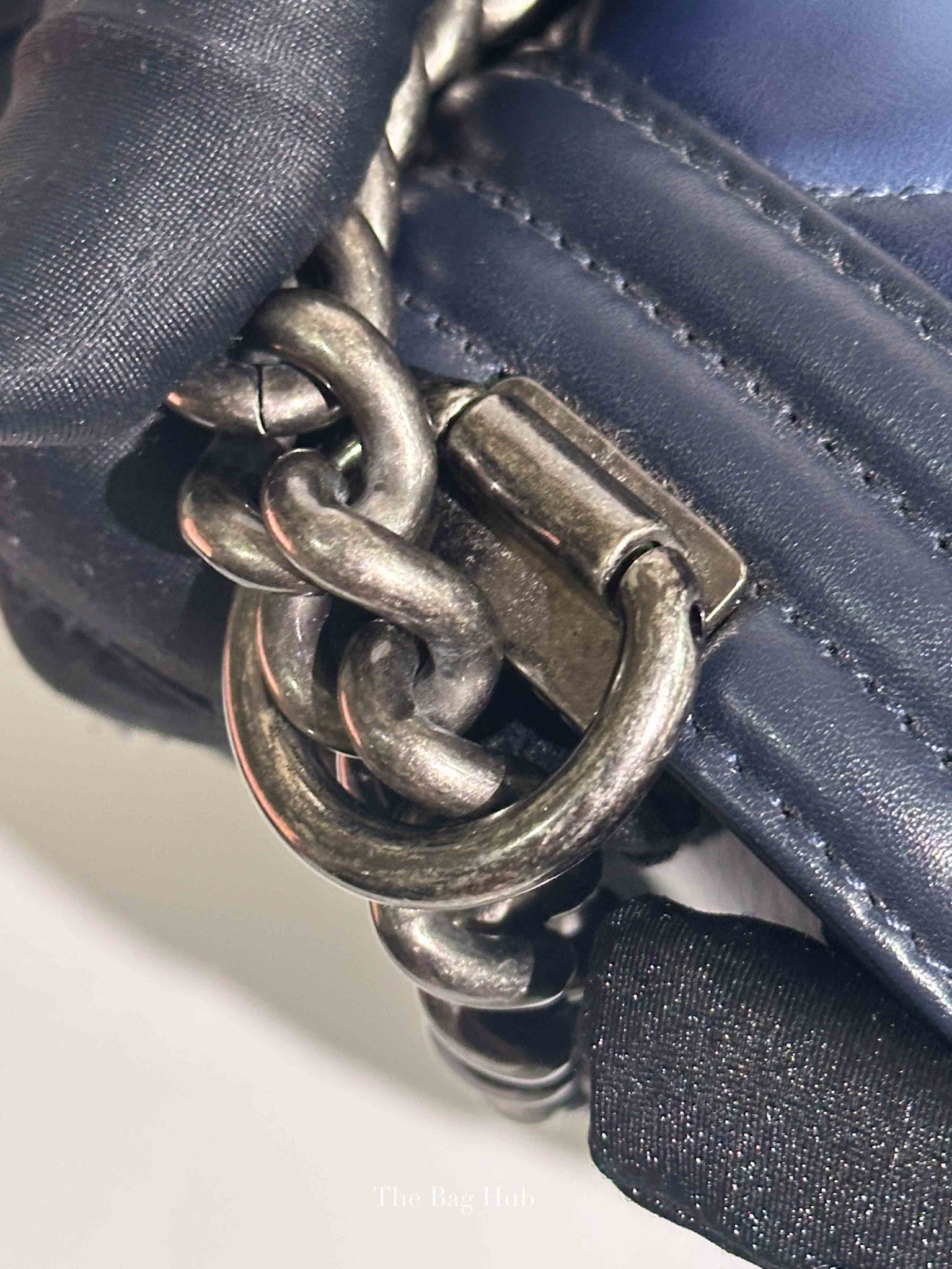 Chanel Blue Calfskin Ombre Faded Quilted New Medium Boy Flap Bag RHW