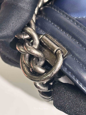 Chanel Blue Calfskin Ombre Faded Quilted New Medium Boy Flap Bag RHW