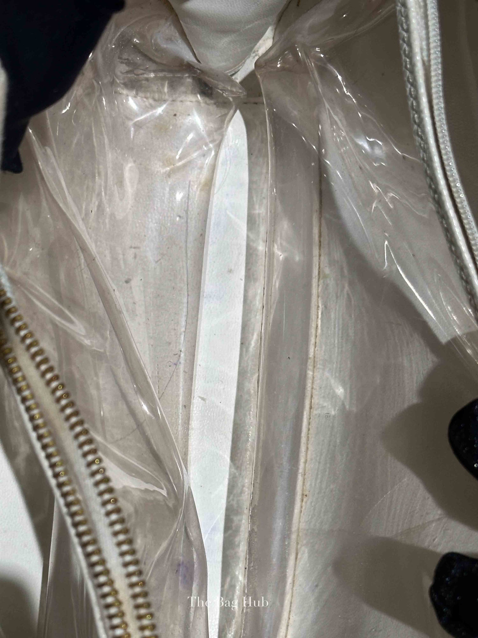 Chanel White Leather Box Vanity Bag