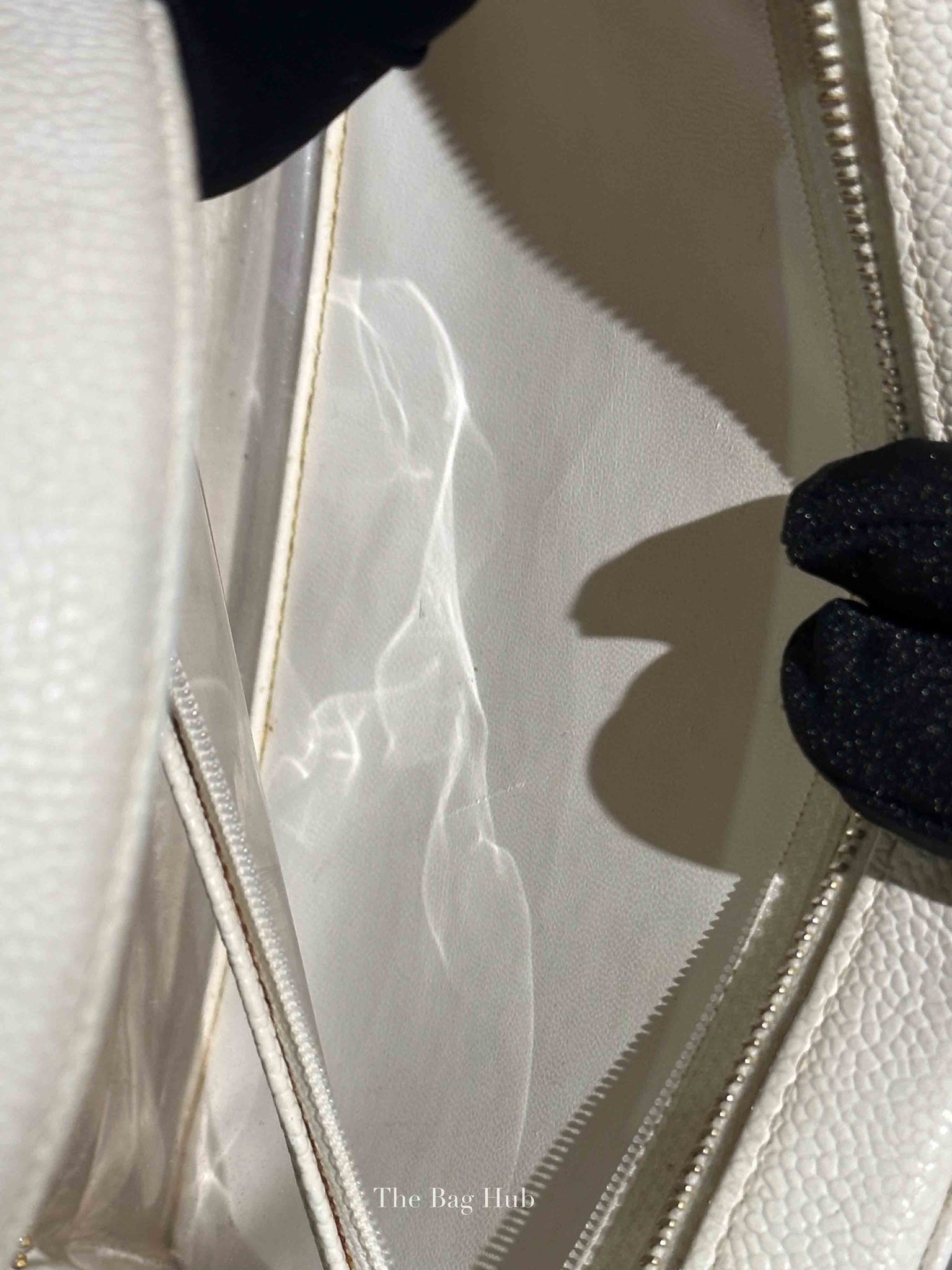Chanel White Leather Box Vanity Bag