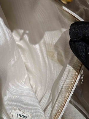 Chanel White Leather Box Vanity Bag