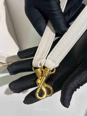 Chanel White Leather Box Vanity Bag