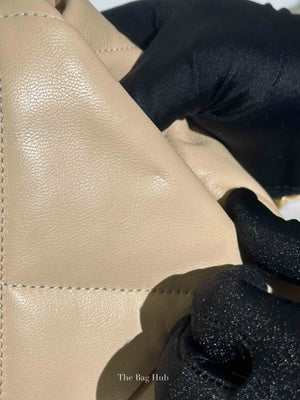 Chanel Beige Lambskin Quilted Medium C19 Bag