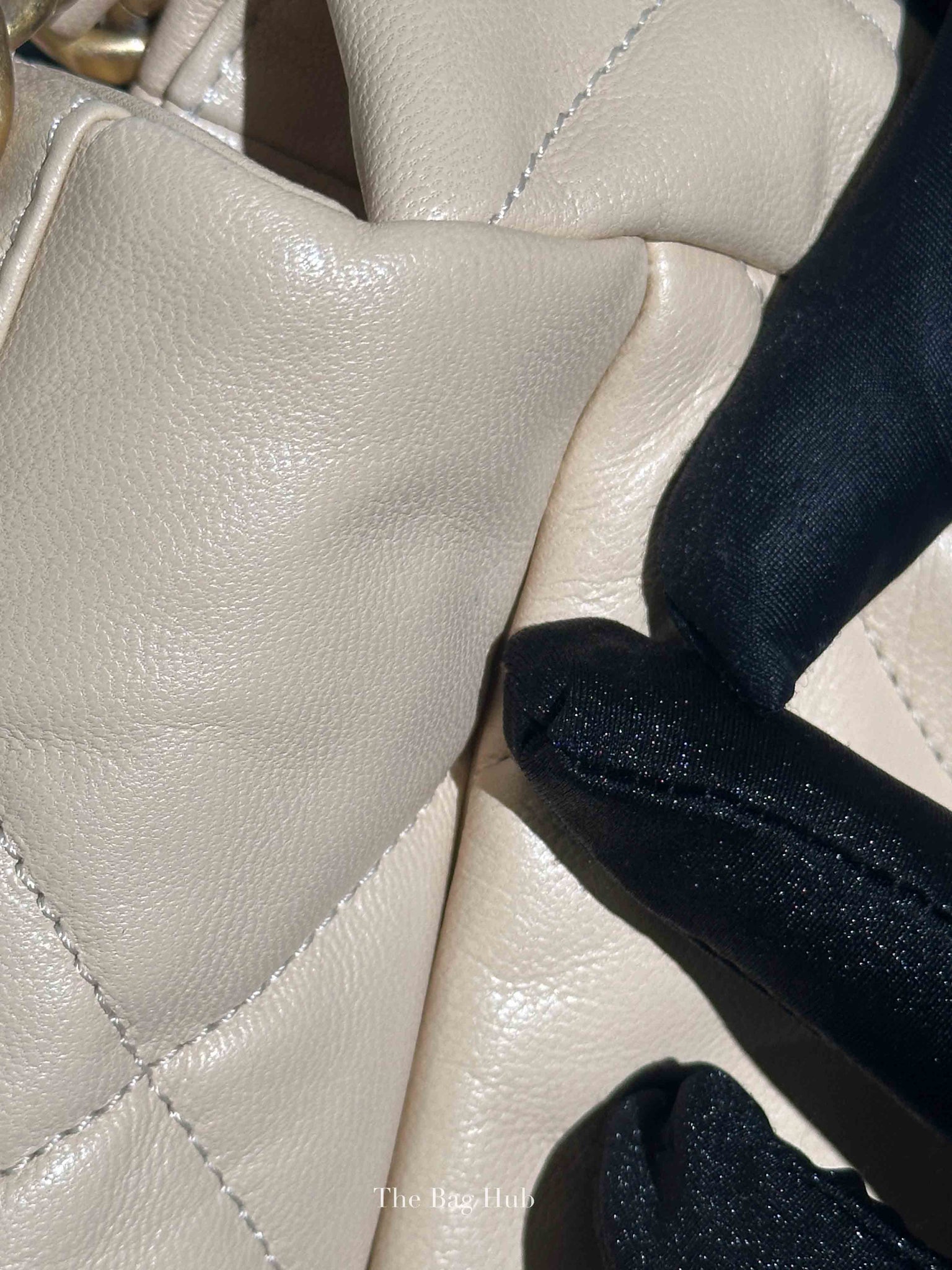 Chanel Beige Lambskin Quilted Medium C19 Bag