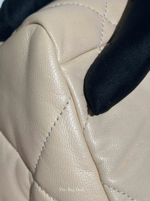 Chanel Beige Lambskin Quilted Medium C19 Bag