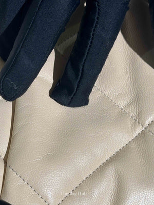 Chanel Beige Lambskin Quilted Medium C19 Bag