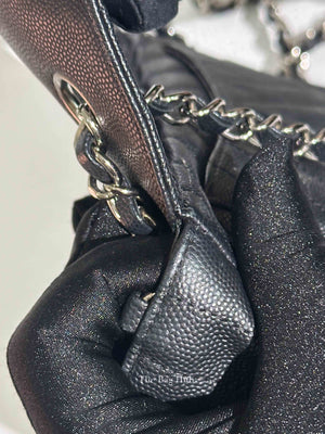 Chanel Black Caviar Chevron Rectangular Mini Flap Bag SHW