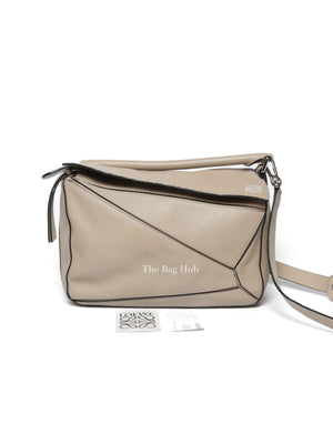 Loewe Etoupe Leather Medium Puzzle Bag