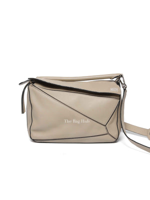 Loewe Etoupe Leather Medium Puzzle Bag