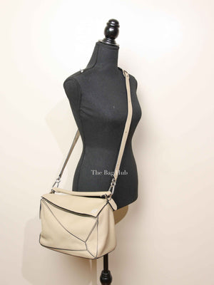Loewe Etoupe Leather Medium Puzzle Bag