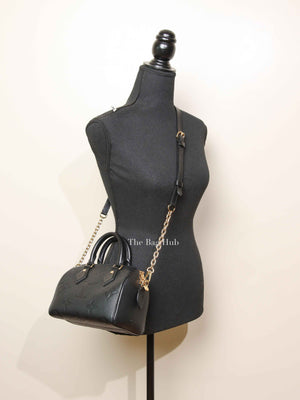 Louis Vuitton Black Monogram Empreinte Leather Speedy Bandouliere 20 Bag