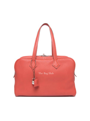 Hermes Sanguine Clemence Victoria II 35 Hand Bag
