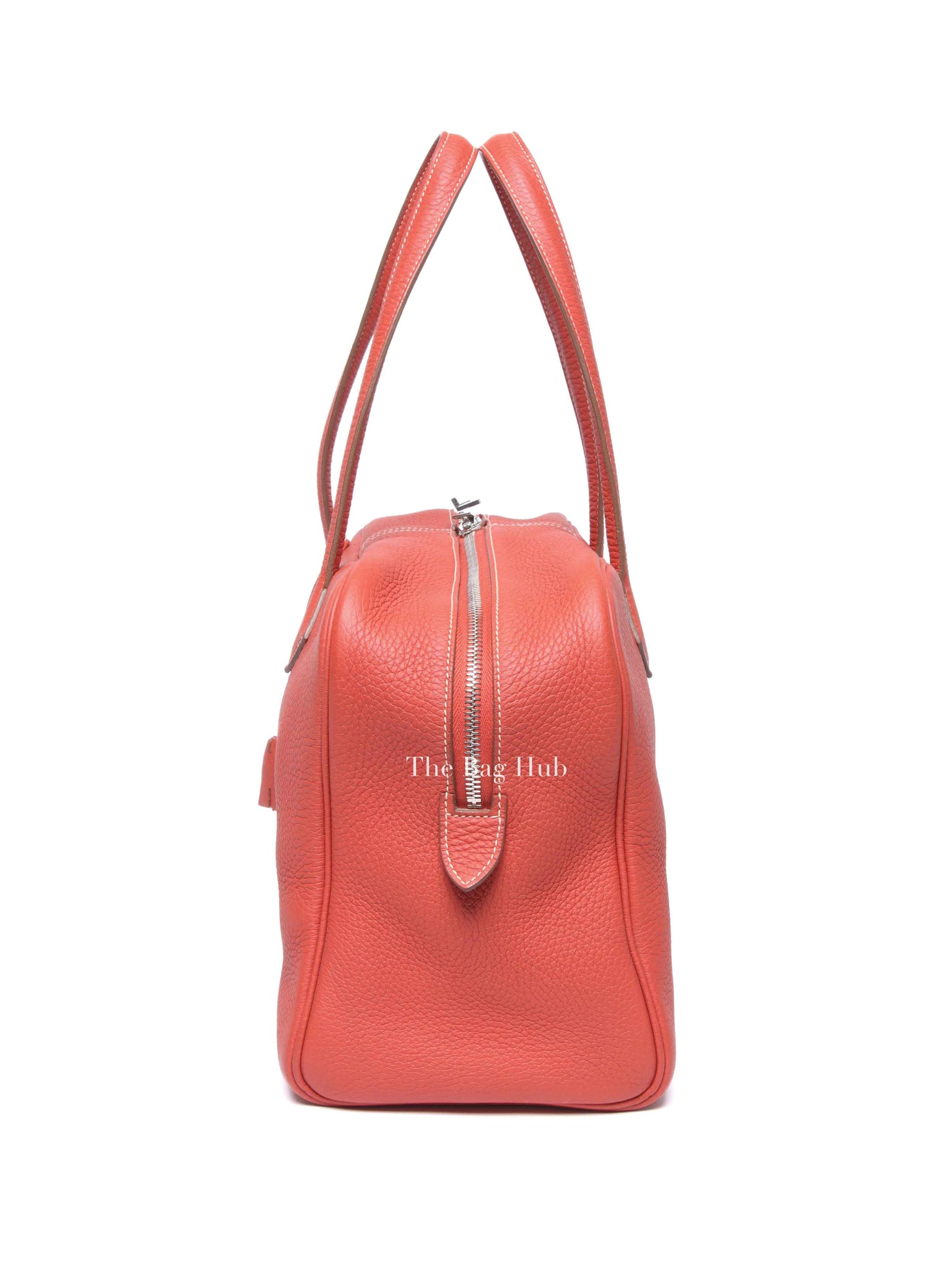 Hermes Sanguine Clemence Victoria II 35 Hand Bag