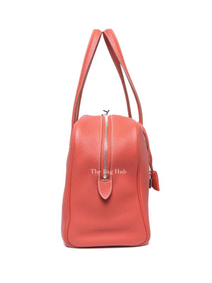 Hermes Sanguine Clemence Victoria II 35 Hand Bag