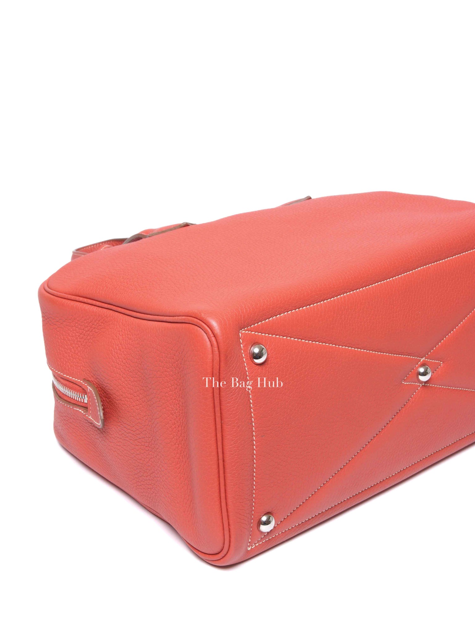 Hermes Sanguine Clemence Victoria II 35 Hand Bag