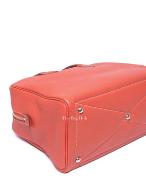 Hermes Sanguine Clemence Victoria II 35 Hand Bag