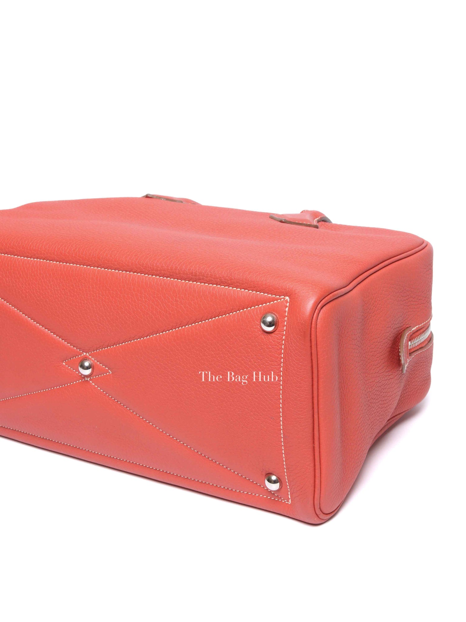 Hermes Sanguine Clemence Victoria II 35 Hand Bag