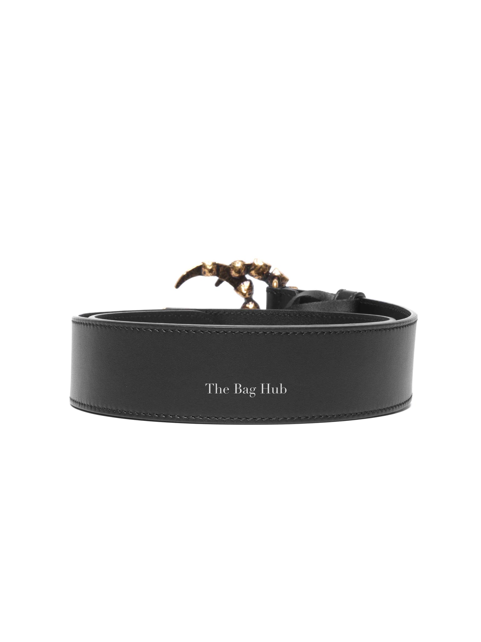 Gucci Black Calfskin Multicolor Crystal GG Belt 80/32