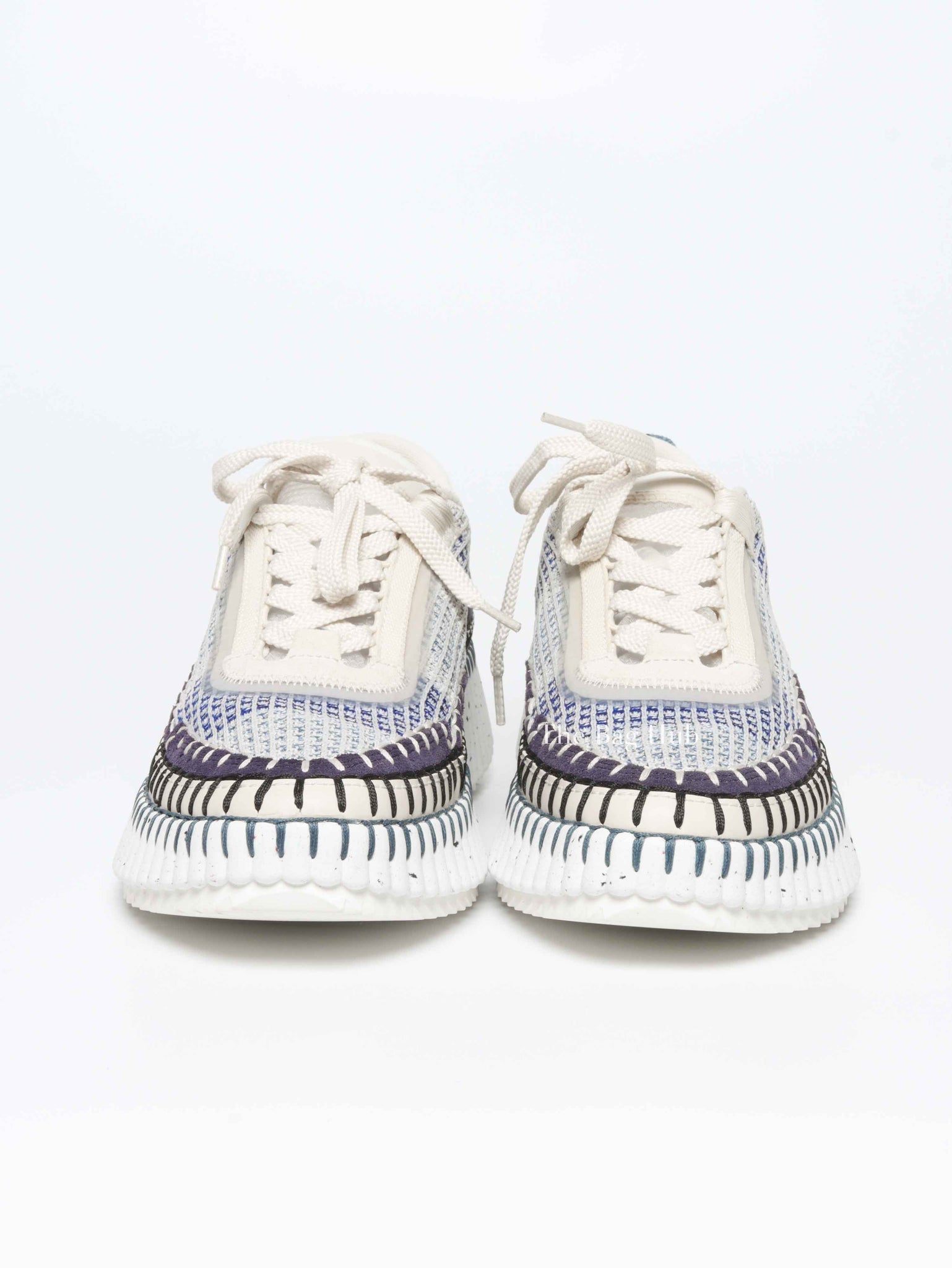 Chloe Cosmic Blue Polyester Nama Sneakers Size 38
