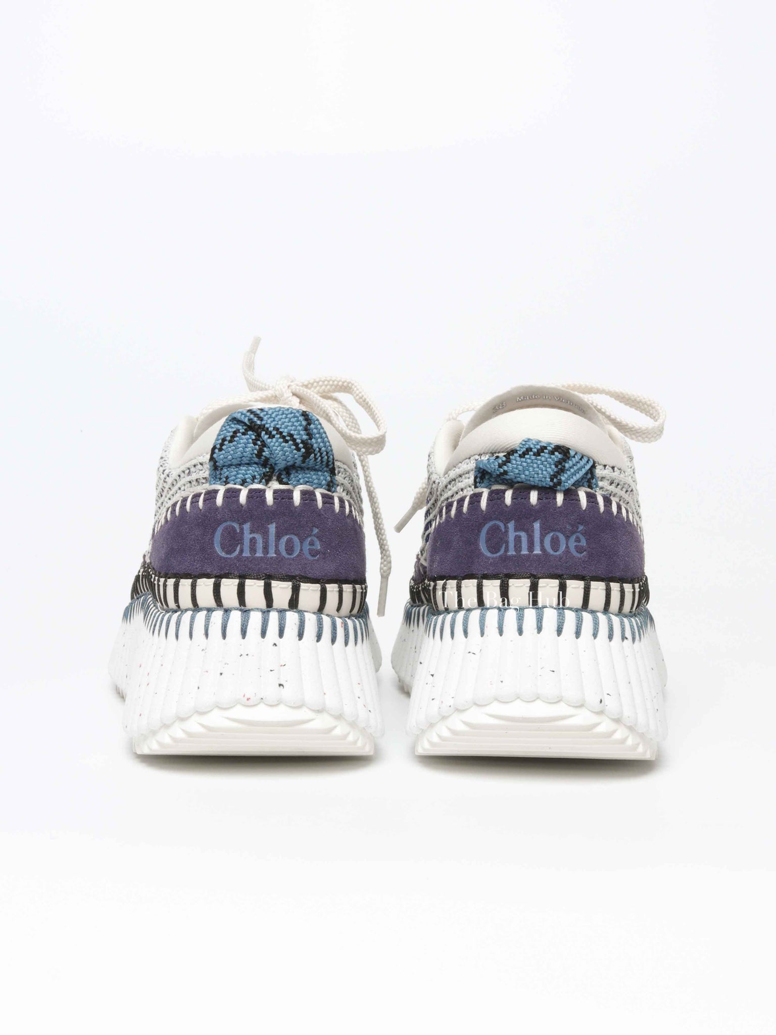 Chloe Cosmic Blue Polyester Nama Sneakers Size 38