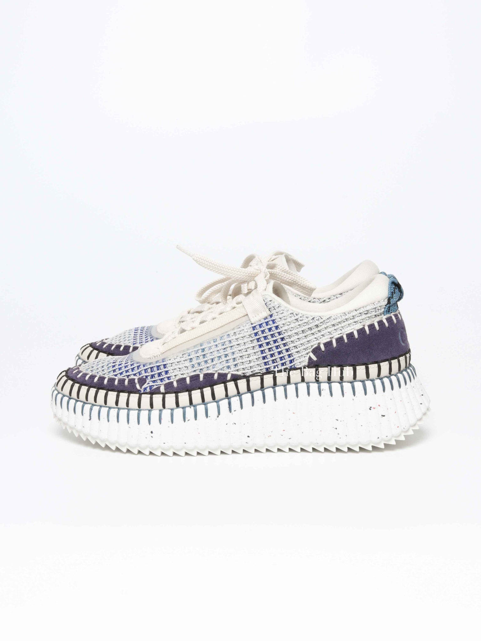 Chloe Cosmic Blue Polyester Nama Sneakers Size 38