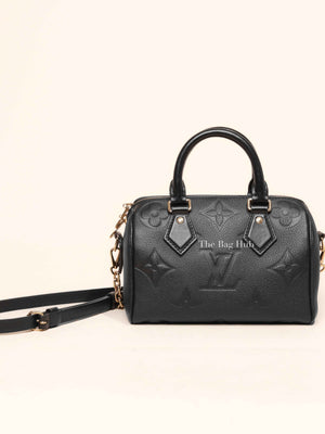 Louis Vuitton Black Monogram Empreinte Leather Speedy Bandouliere 20 Bag