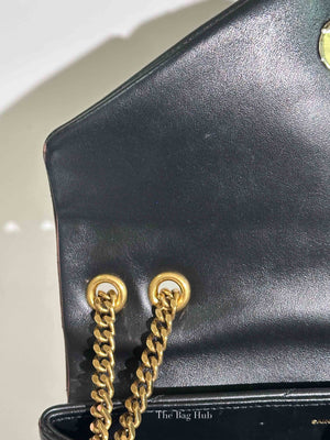 Saint Laurent Black Calfskin Y Quilted Monogram Small Loulou Bag
