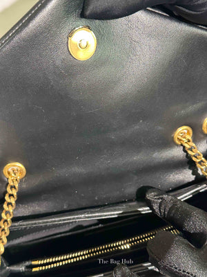 Saint Laurent Black Calfskin Y Quilted Monogram Small Loulou Bag