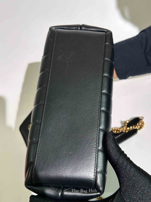 Saint Laurent Black Calfskin Y Quilted Monogram Small Loulou Bag