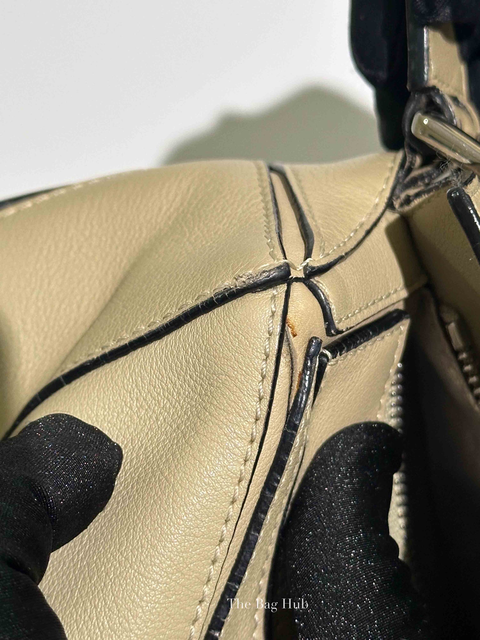 Loewe Etoupe Leather Medium Puzzle Bag