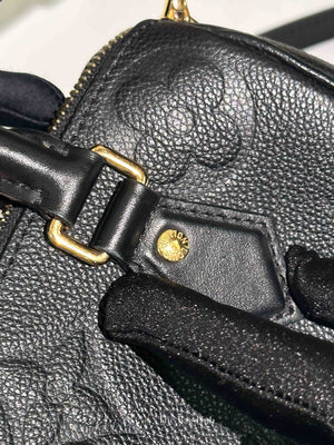 Louis Vuitton Black Monogram Empreinte Leather Speedy Bandouliere 20 Bag