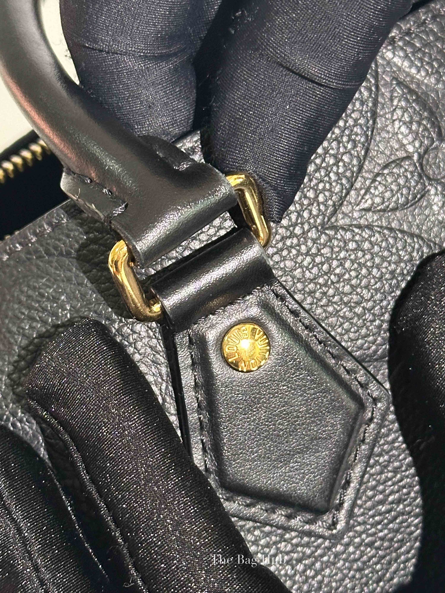 Louis Vuitton Black Monogram Empreinte Leather Speedy Bandouliere 20 Bag