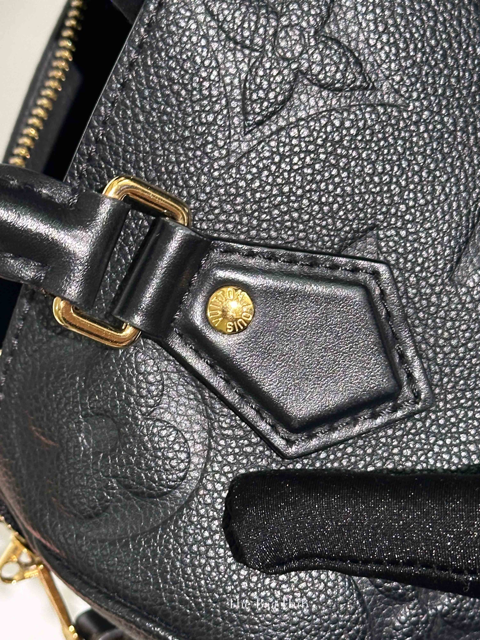 Louis Vuitton Black Monogram Empreinte Leather Speedy Bandouliere 20 Bag