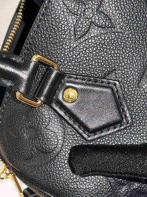 Louis Vuitton Black Monogram Empreinte Leather Speedy Bandouliere 20 Bag