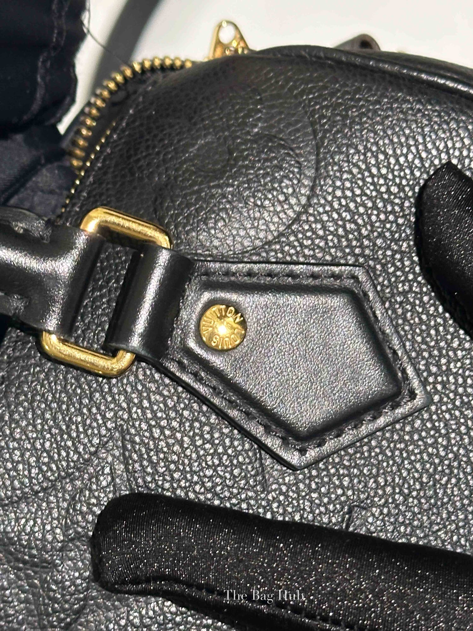 Louis Vuitton Black Monogram Empreinte Leather Speedy Bandouliere 20 Bag