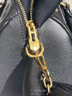Louis Vuitton Black Monogram Empreinte Leather Speedy Bandouliere 20 Bag