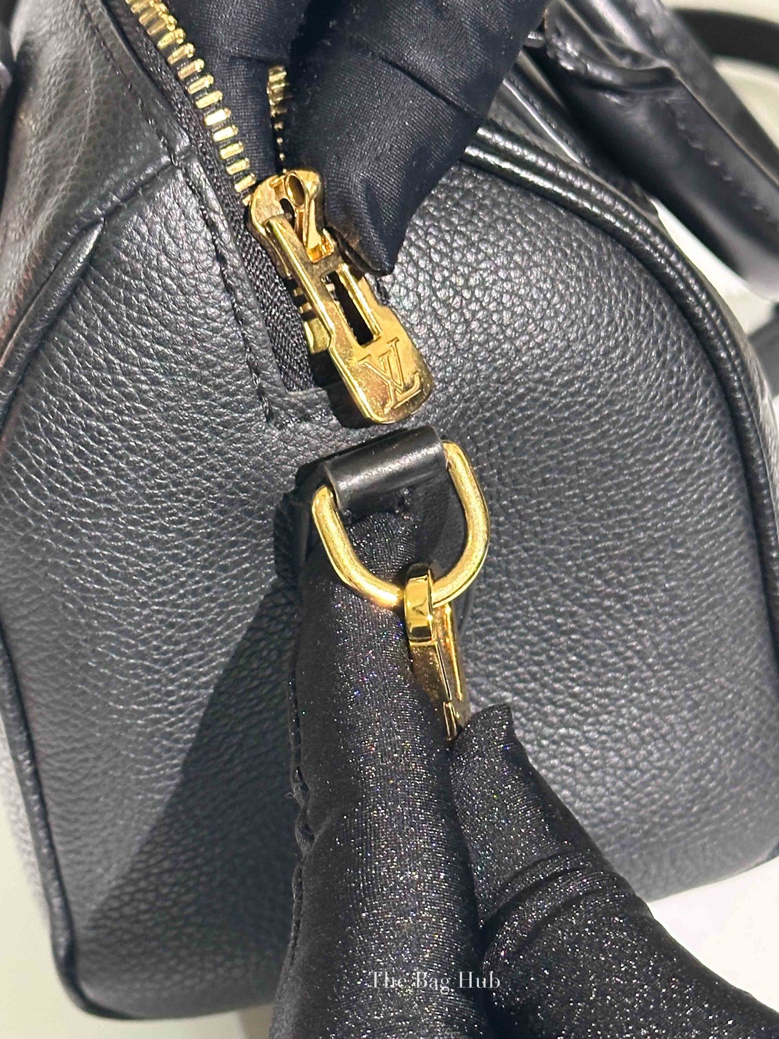 Louis Vuitton Black Monogram Empreinte Leather Speedy Bandouliere 20 Bag