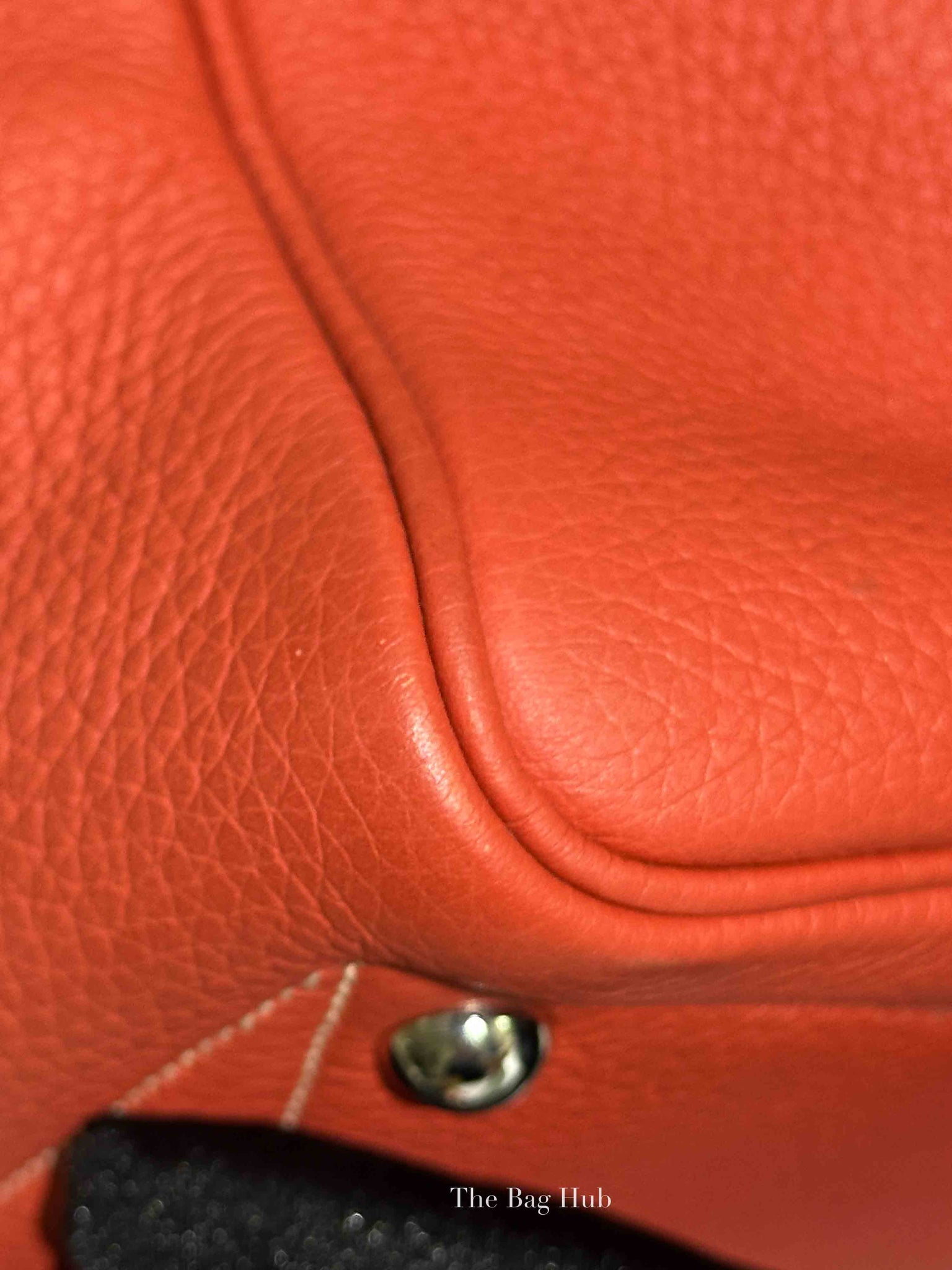 Hermes Sanguine Clemence Victoria II 35 Hand Bag