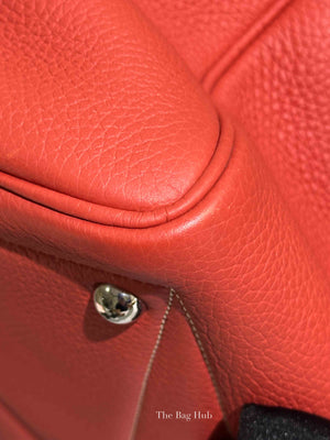 Hermes Sanguine Clemence Victoria II 35 Hand Bag