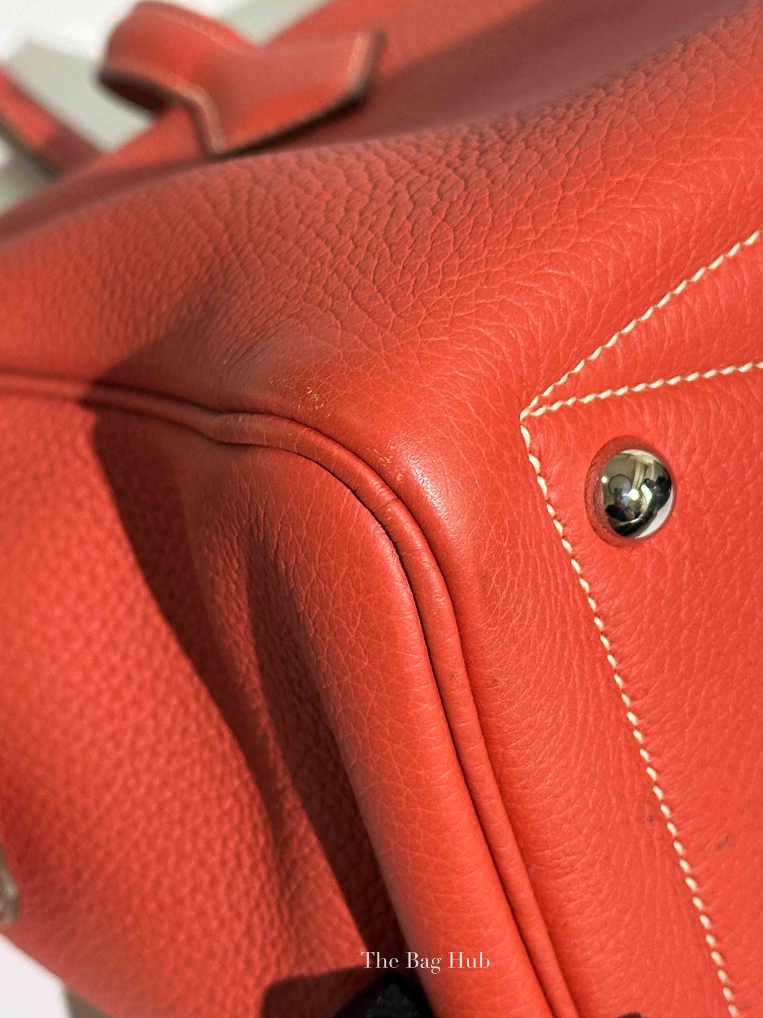 Hermes Sanguine Clemence Victoria II 35 Hand Bag