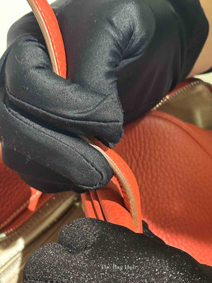 Hermes Sanguine Clemence Victoria II 35 Hand Bag