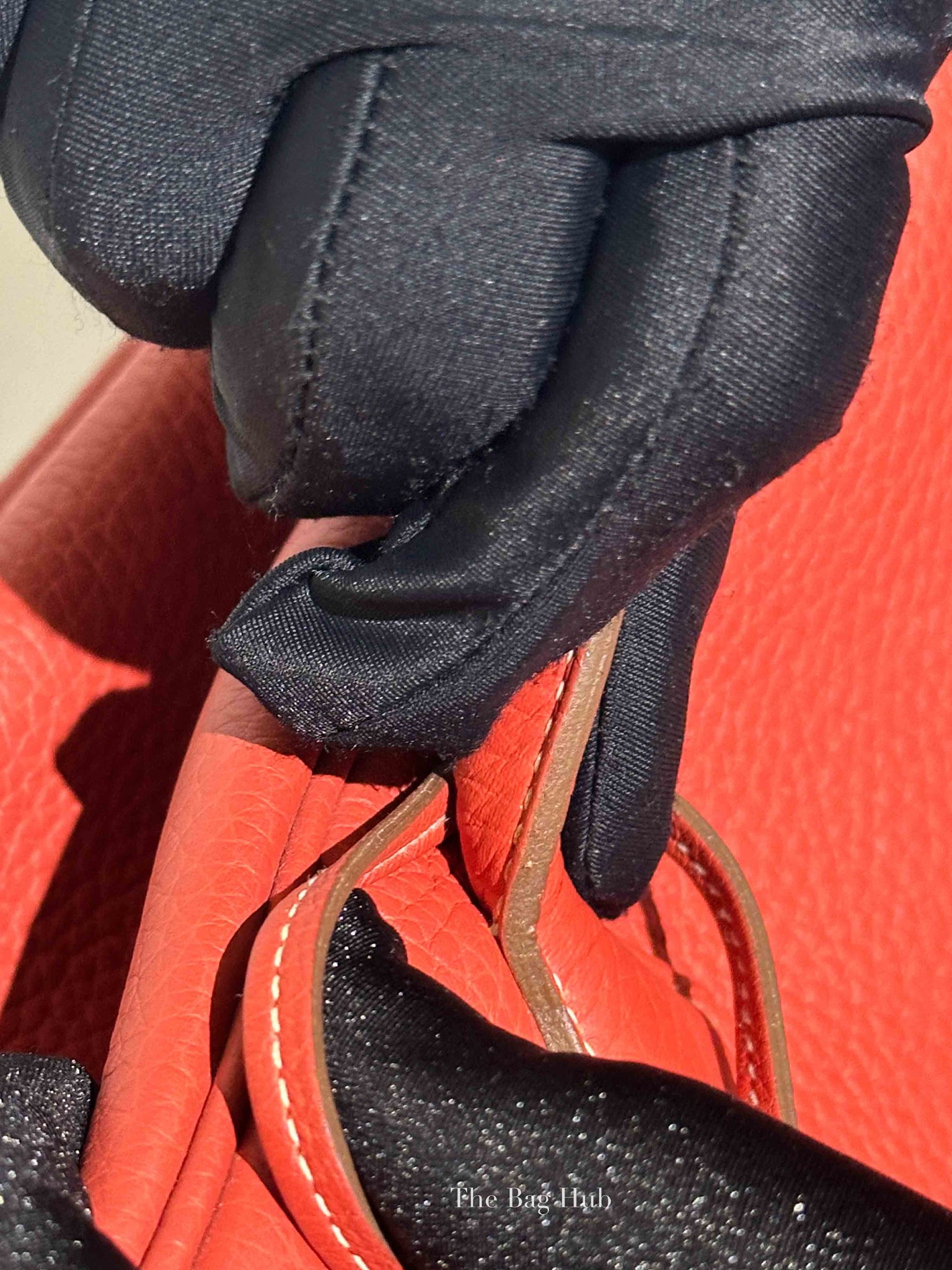 Hermes Sanguine Clemence Victoria II 35 Hand Bag